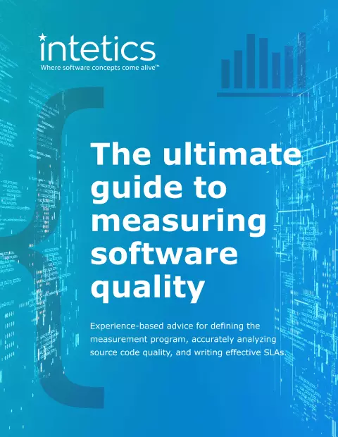 The ultimate guide to measuring software quality Experience-based advice for defining the measurement program, accurately analyzing source code quality, and writing effective SLAs White Papers and eBooks, 11 The ultimate guide to measuring software quality Experience-based advice for defining the measurement program, accurately analyzing source code quality, and writing effective SLAs White Papers and eBooks, 11 - intetics.com